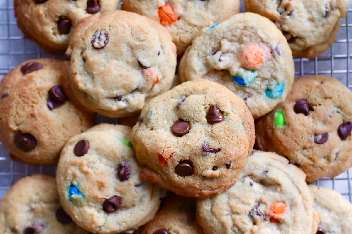 M&M Chocolate Rainbow Cookies Recipe